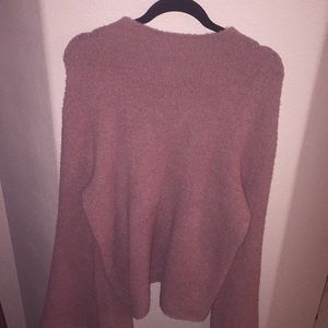 Mauve wool long sweater